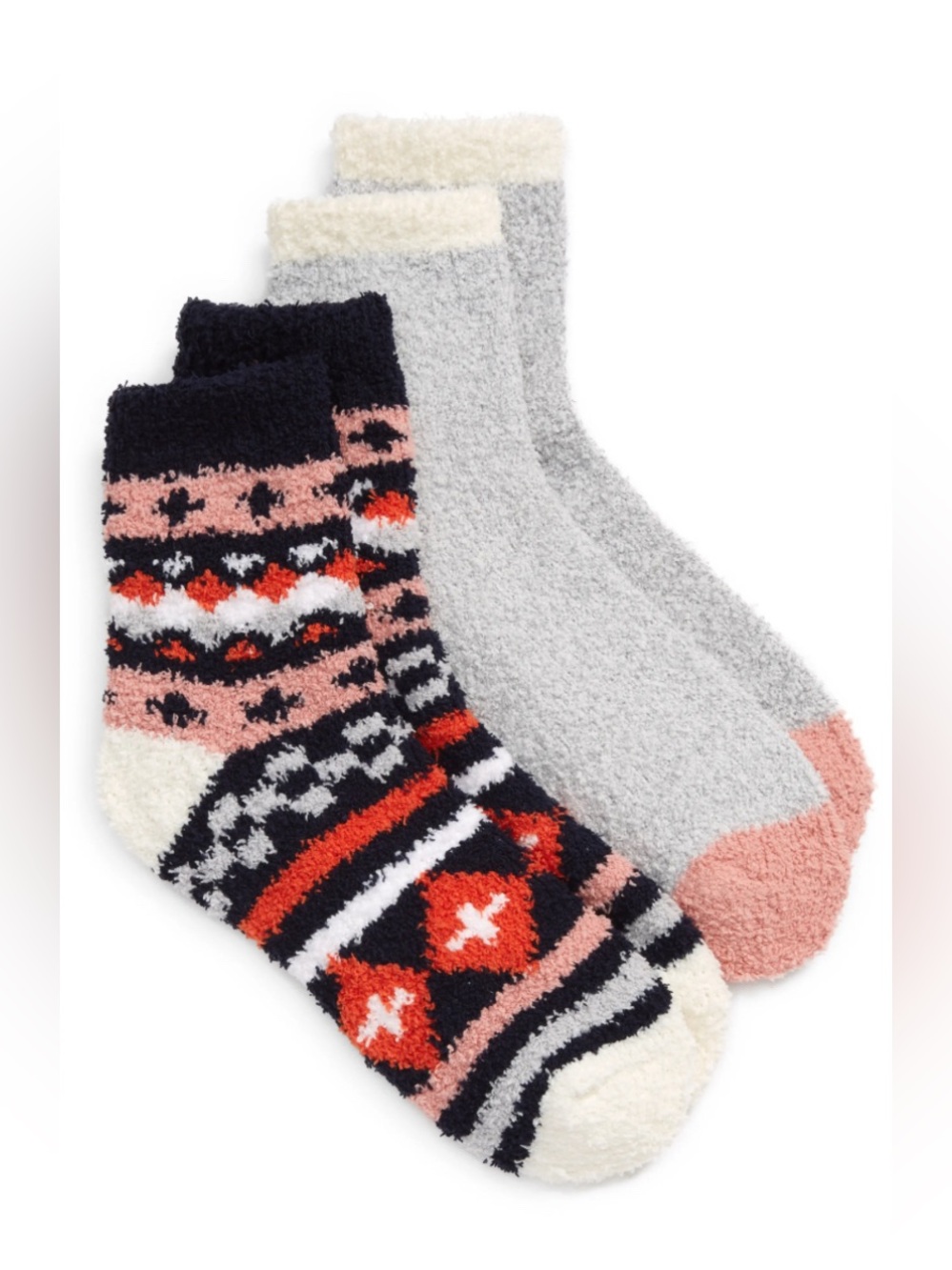 BP New 2 Pack Butter Crew Socks, soft cozy fuzzy